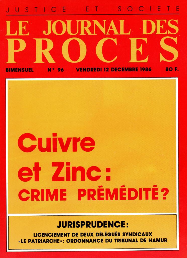 Journal des procès n°096 (12 décembre 1986)