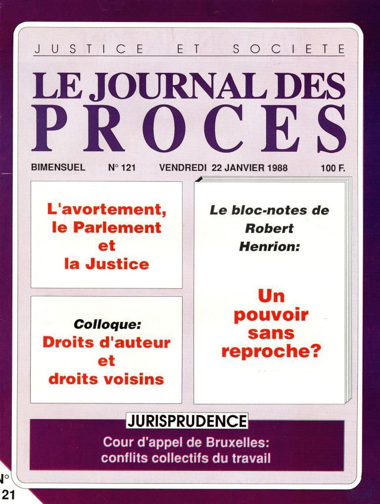 Journal des procès n°121 (22 janvier 1988)