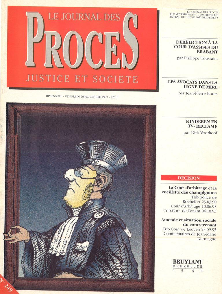Journal des procès n°249 (26 novembre 1993)