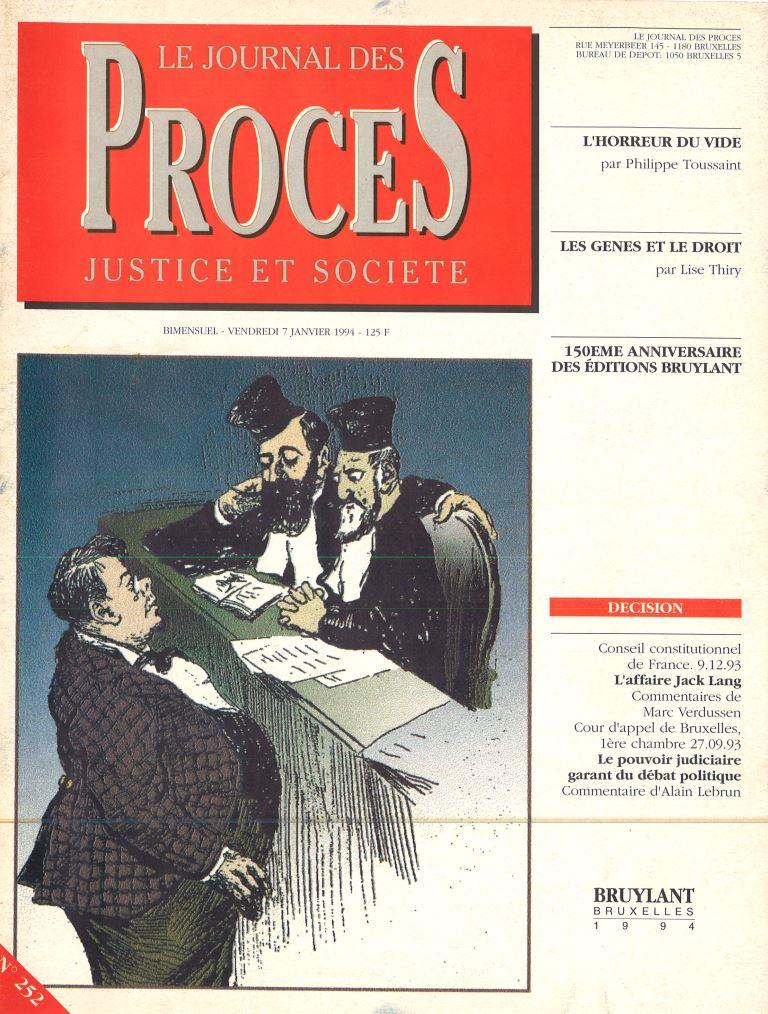 Journal des procès n°252 (7 janvier 1994)