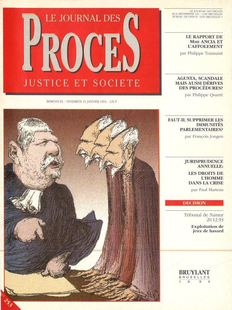 Journal des procès n°253 (21 janvier 1994)