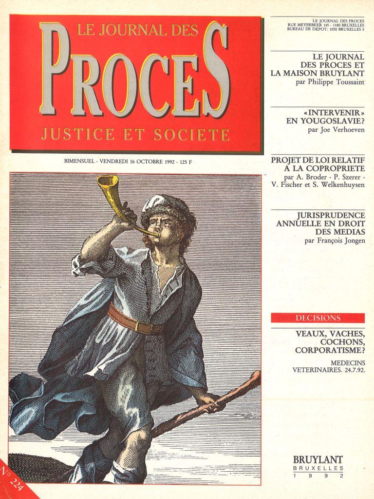 Journal des procès n°224 (16 octobre 1992)