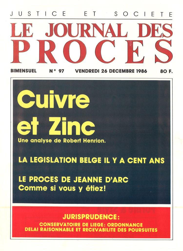 Journal des procès n°097 (26 décembre 1986)