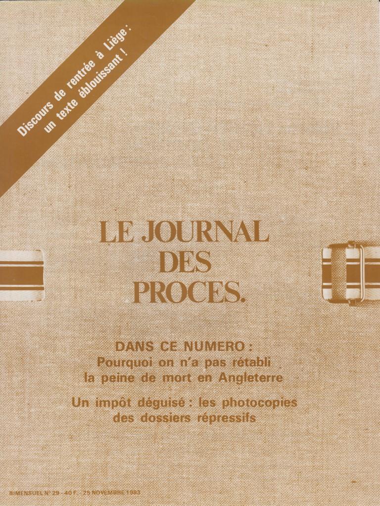 Journal des procès n°029 (25 novembre 1983)